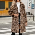 thumbnail image 2 of Patlollav Womens Warm Long Coat Jacket Winter Solid Turn Down Collar Outerwear, 2 of 6