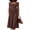 Coffee, variant on LMLYSoH Women's Summer Long Cami Dress Sleeveless Open Back Halter Neck Dot Print Beach Dress