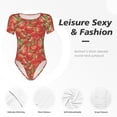thumbnail image 4 of Fotbe Strawberry Body de Mujer con Cuello Redondo y Mangas Cortas, Sin Mangas Ajustado, Suave, Cómodo y Básico-Small, 4 of 6