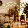 thumbnail image 3 of 2 Pcs Christmas Deer Figurines – Elegant Reindeer Statues for Indoor Holiday Christmas Decorations, Deer Sculptures for Living Room, Bedroom & Office(Black), 3 of 13