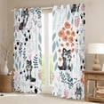 thumbnail image 2 of Homewish Kawaii Grey Wolf Curtains Pack of 2 (42x84 Each) for Child Boys Girls,Chic Floral Flower Curtains Blackout,Cartoon Animal Bedroom Curtains,Super Cozy Room Decor, 2 of 6