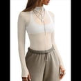 thumbnail image 1 of Blusa de Larga de para Mujer, Blusa de Encaje Transparente con Cuello Alto y Bordado Floral. XL, 1 of 8