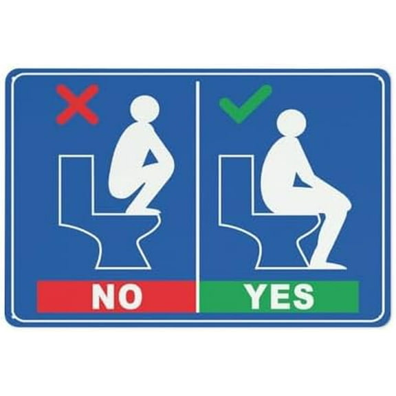 How To Use The Toilet Sign 8 X 12 Inches Rust Free Aluminum - Uv Protected,Weatherproof And Fade Resistant