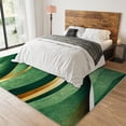 thumbnail image 3 of Green Gold Gradient Stripes Area Carpet, Retro Abstract Light Luxury Living Room Throw Rugs, Soft Comfortable Washable Non-Slip Rug for Bedroom Office Study Dining Room 4x5ft, 3 of 7