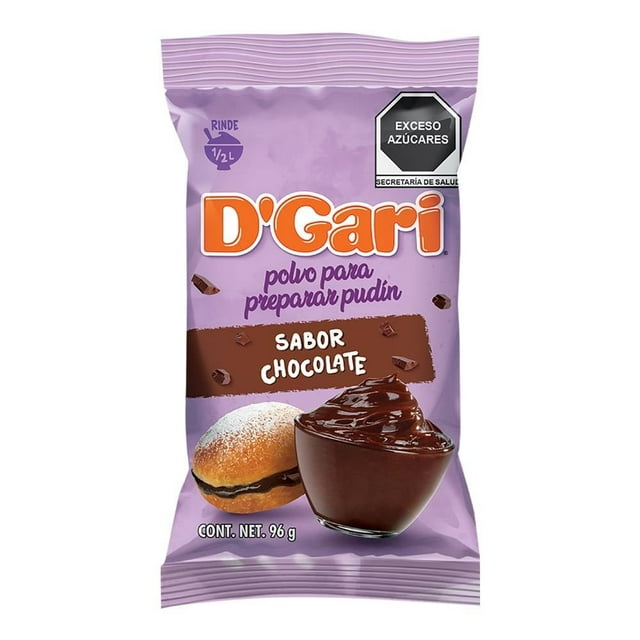 Polvo para preparar pudín D' Gari sabor chocolate 96 g