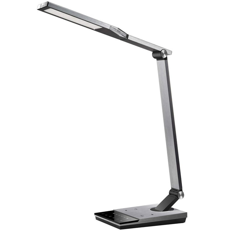 WorkPro™ LED USB Desk Lamp Certified Wireless Charger and 17-1/2"H, Brushed Metal/Gray - Walmart.com