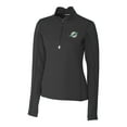 thumbnail image 2 of Women's Cutter & Buck Black Miami Dolphins Traverse Stretch Quarter-Zip Pullover Top, 2 of 3