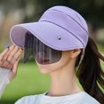 thumbnail image 3 of gorra de verano shaofei Visera retráctil anti-UV rosa, 3 of 5