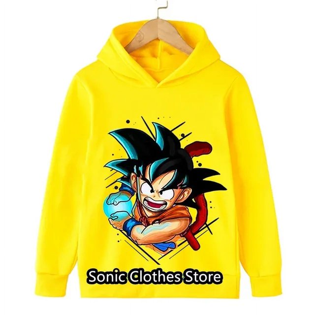 Children‘s Fun Seven Dragon Ball 3D Printing Children‘s Spring and Autumn Sweatshirt Cartoon Long Sleeve Hooded Sweatshirt