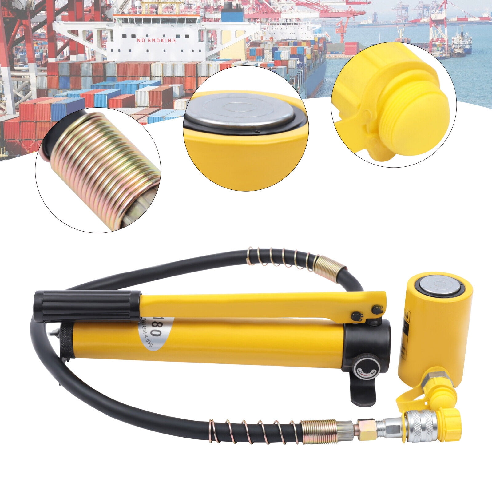 10T Hydraulic Cylinder Jack Low Profile Porta Power Ram RSC1050 Single
