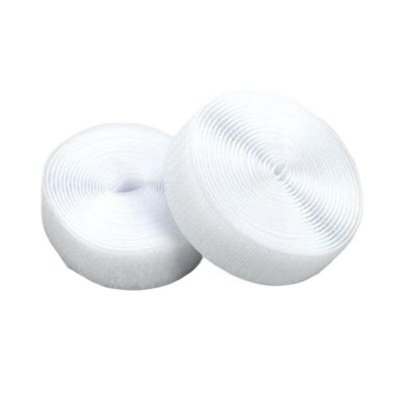 Non-Adhesive Magic Sticker Hook and Loop Sewing Fastener Tape Nylon Fabric for Sewing velcro Accessories (White 2Meter,50mm)