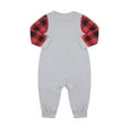 thumbnail image 3 of Matching Family Christmas Pajamas Family Pjs Tops Plaid Pants Matching Holiday Pajamas Set, 3 of 7