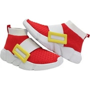 EQ Works Sonic Shoes for Boys and Girls with Gold Buckle, Lightweight and Breathable Sonic Sneakers for Running and Walking, Toddler and Youth Sizes (SIZE UP 1 SIZE)