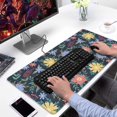 thumbnail image 2 of Long Mouse Pads for Desk,Pioneer Flower Floral Print Pattern Desk Mats on Top Of Desks, Desk Mouse Pad Extra Large with 3mm Non-Slip Base and Stitched Edge for Gaming,Office,Work,Home 31.5"x15.7", 2 of 6