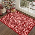 thumbnail image 2 of PureCozy Christmas Rug 2'x3' for Entryway, Small Kitchen Bathroom Red Rugs for Living Room Washable Soft Non-Slip Xmas Door Mat for Winter Hoilday Decor, Red, 2 of 5