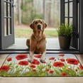 thumbnail image 4 of PHYHOO Red Poppy Door Mat Welcome Doormat Decorative Home Floor Mat, Non Slip Rubber Back for Outdoor Indoor Entrance Decor 19.68*39.37 in, 4 of 6