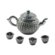 thumbnail image 2 of Juego de tetera de metal para casa de muñecas de 6 piezas, regalo de cocina, tetera a escala 1:12, taza de té plata, 2 of 9