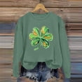 thumbnail image 4 of Chandail Graphique Trèfle de la Saint-Patrick pour Femmes 2026 Tendance à Manches Longues Col Rond Chandail Femmes chandail, 4 of 6