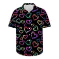 thumbnail image 4 of Camisas de Manga Corta para las Mujeres, Camisa de Botón de Cuello de Vuelta Casual Hecha de 100% Poliéster Ligero para Todo el Uso de Temporada, Camisas de Manga Corta para Hombre, 4 of 8