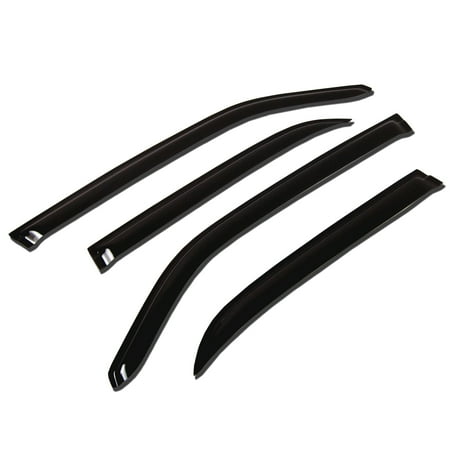 Grand Cherokee Brush Guards TuningPros WV-272 Window Visor For 2011-2016 Jeep Grand Cherokee - Outside Mount Deflector Rain Guard Dark Smoke 4 Pcs Set Jeep Grand Cherokee 11 12 13 14 15 16 ()