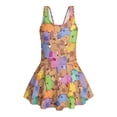 thumbnail image 4 of Uourmeti Cartoon Capybara One Piece Swim Dress for Girls - Sleeveless Skirted Bathing Suit with Built-in Shorts, Quick Dry Summer Beach Pool Wear, 4 of 8