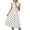 White, variant on Womens Summer Sleeveless Midi Dress White Polka Dot Bow V Neck Flowy Aline Dresses Side Pocket Dress