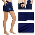 thumbnail image 5 of BALEAF Women's 5" Active Wear High Waist Yoga Shorts with Side Pockets Navy Blue XXL, 5 of 6