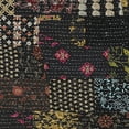 thumbnail image 2 of LR Home Black Patchwork Quilt Adult Cotton Throw Blanket, 50" x 70", 2 of 9