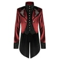 thumbnail image 1 of LOVZFMLL Jackets for Men's Solid Color Fashions Long Sleeve Long Slit Girdle Round-Neck Blouse, 1 of 8