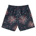thumbnail image 7 of FORMRS Boys Swim Trunks Quick Dry Mesh Liner Boardshorts Sizes XS-XL, Red and White Fireworks Pattern, 7 of 7
