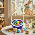 thumbnail image 4 of Ranliy Easter Mini Plastic Woven Basket Easter Theme Basket Suitable For Easter Home Outdoor School Use, 4 of 6