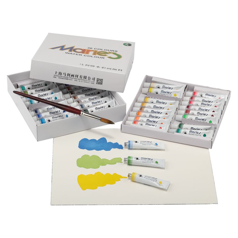 Marie's Artist Extra Fine Watercolor Sets - High Pigment and Concentration  12mL Watercolor Paint Set for Artist, Students, Teachers, Professionals, 