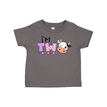 

Inktastic I m 2 Cute Cow and Polka Dots Gift Toddler Boy or Toddler Girl T-Shirt