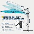 thumbnail image 2 of 10ft Cantilever Patio Umbrella,360-Degree Rotation  Outdoor Sun Shade with Cross Base,Wind and Rainproof Parasol for Garden, Backyard, Deck, Pool, 2 of 7