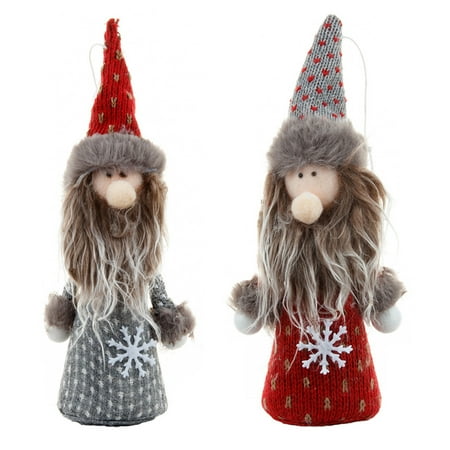 

2pcs Christmas Tree Cartoon Hanging Doll Pendants Adorable Festival Decors