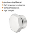 thumbnail image 4 of Unique Bargains G1/2 Male Thread Aluminum Hex Head Pipe Plug Cap Fitting Connector, Silver, 4 of 5