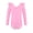 Pink, variant on Girls Long Sleeve Ballet Leotards Ruffle Shoulder Crisscross Straps Back Dance Tops White 5-6