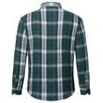 thumbnail image 4 of Youclos Men's Long Sleeve Plaid Flannel Shirts with Pocket Casual Button Down Shirt Regular Fit, 4 of 7
