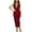 Wine, variant on Taqqpue Women's Long Satin Nightgown Silk Nightdress Sexy Keyhole Sleepwear Side Slit Sleeveless Nightshirt Spaghetti Strap Chemise