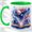 Green, variant on Galaxy Book Accent Mug, 11oz Ceramic Coffee Cup for Book Lovers
