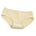 thumbnail image 4 of Ropa interior de mujer Calzoncillos de algodón transpirable Bragas de cintura media sin costuras de color sólido, Beige, XXL 3 piezas kenally AP001143-20B*3, 4 of 7