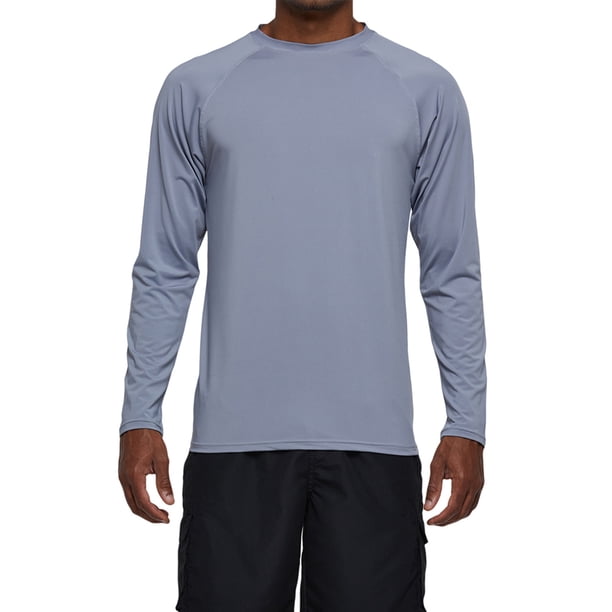 Pdbokew Long Sleeve Swim Shirts for Men Sun Protection Shirt Running