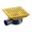 gold, variant on Shower Area Floor Drain with Side Outlet, 15 x 15 cm Square Cover, Steel Panel and ABS Body for Indoor Bathroom Use