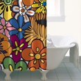 thumbnail image 4 of Pioneer Flower Floral Print Pattern Shower Curtain 36"x72" ,Bathroom Decorative Shower Curtains Set with 12 Hooks,Modern Waterproof Washable Shower Curtain, 4 of 6