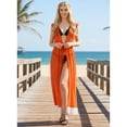 thumbnail image 5 of HAPPY BAY Women's Chiffon Summer Beach Open Front Lightweight Beachwear Duster Kimono Cardigan M-L Orange_AB874, 5 of 5