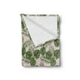 thumbnail image 2 of Tropical Soft Flannel Fleece Blanket, Monstera Leaf Illustration with Palm Tree Foliage Exotic Jungle Composition, Cozy Plush for Indoor and Outdoor Use, 70" x 90", Green Baby Pink, by Ambesonne, 2 of 5