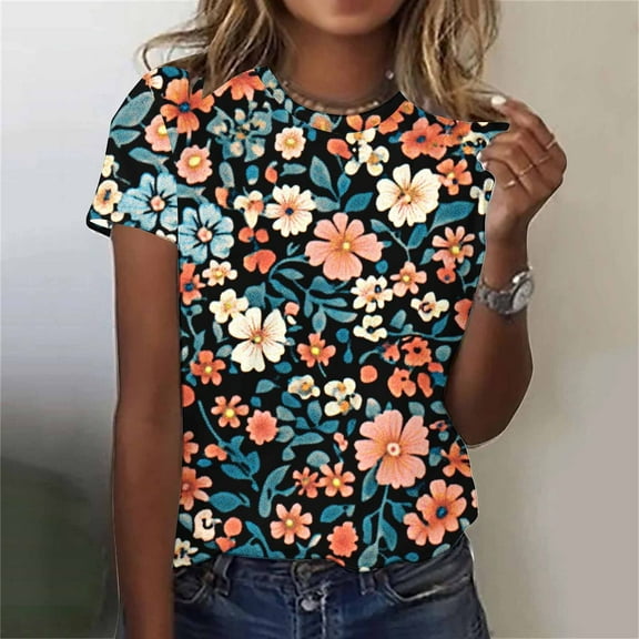 Women Short Sleeve Shirts Plus Size T Shirts Cotton T Shirts for Women Graphic Oversized Tshirts