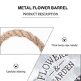 thumbnail image 2 of Flower Bucket Iron Sheet Flower Bucket Dried Flowers Storage Bucket for Shop (Silver, Large Size), 2 of 4