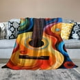 thumbnail image 2 of Creowell Guitar Artist Gifts Super Soft Flannel Blanket for Bed Sofa Decor All Seasons Plush Blankets 50x60in, 2 of 6