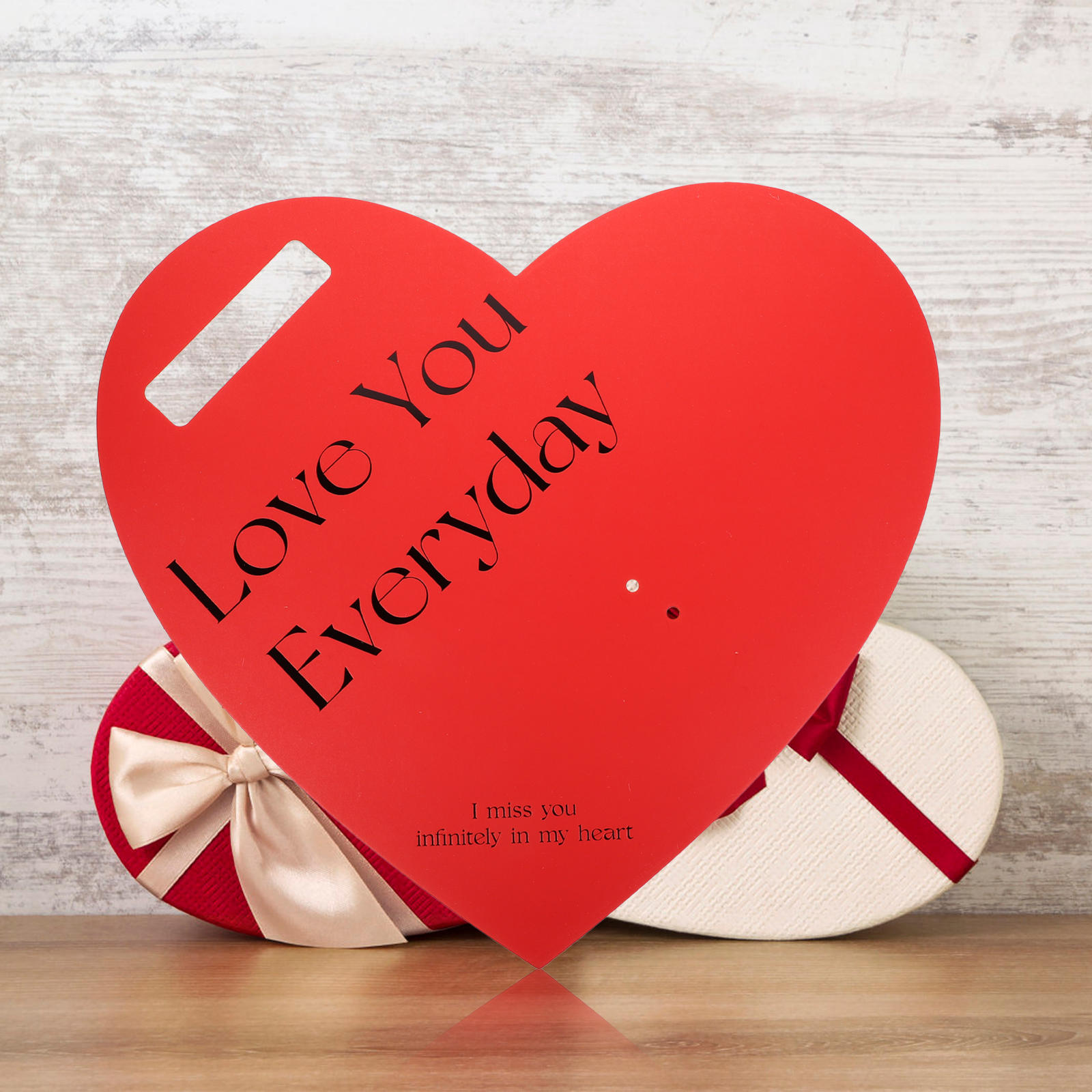 Mobestech 20Pcs Red Floral Packing Sleeve with Heart Cutout Paper Hearts for Flower Wrapping
